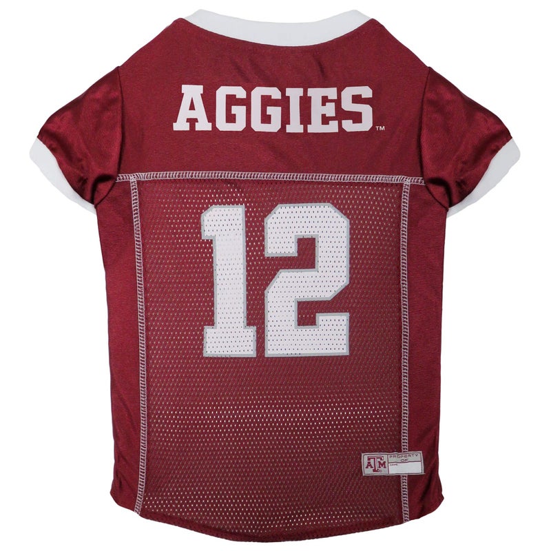 Pets First NCAA College Texas A&M Aggies Mesh Jersey for DOGS & CATS, X-Small.Licensed Dog Jersey with your Favorite Football/Basketball College Team - Image 1